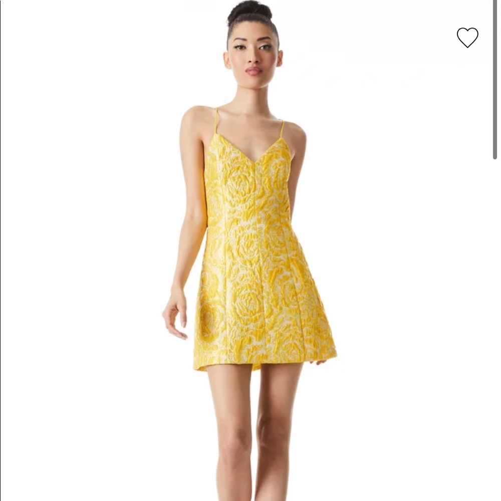 Alice and Olivia TAYLA STRUCTURED LANTERN MINI DRESS